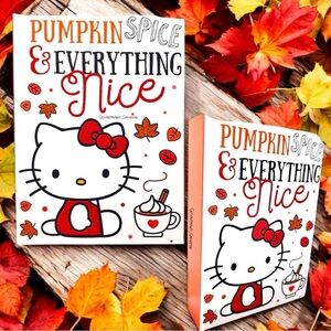 Hello Kitty Pumpkin Spice Wooden Fall Decor Plaque​​​